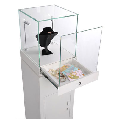 جودة  Wooden Point Of Purchase Pop Display Necklace Jewelry Display Stand With Lock مصنع