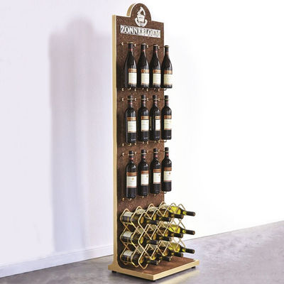 تخصيص جميل تصميم الخشب الرقائقي عرض الرف لمتجر خشبي النبيذ عرض موقف 3 الطبقة الخشب عرض موقف