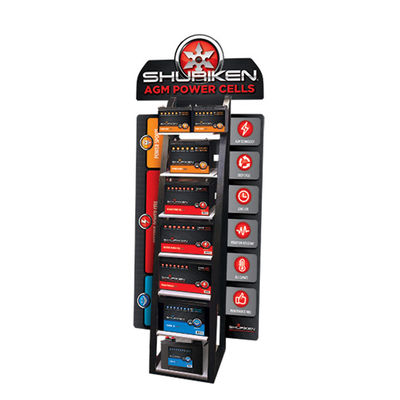 بطارية ليثيوم Pop Pos Display قابلة للفك JMT Battery Display Rack Metal For Battery Store