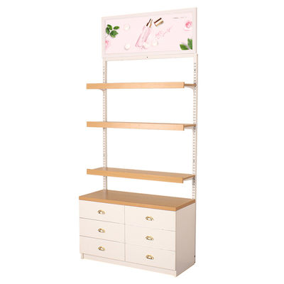 مستحضرات التجميل نقطة الشراء Pop Display Wood Makeup Display Stand